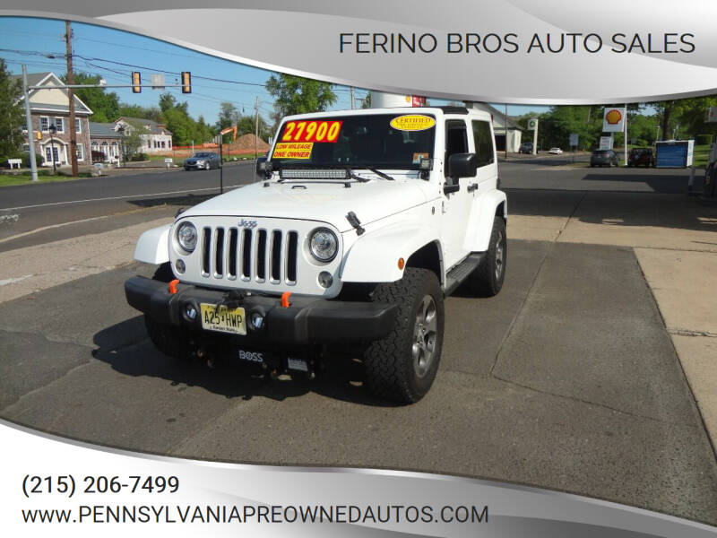 2017 Jeep Wrangler for sale at FERINO BROS AUTO SALES in Wrightstown PA