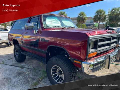 1989 Dodge Ramcharger for sale at Auto Imports in Metairie LA