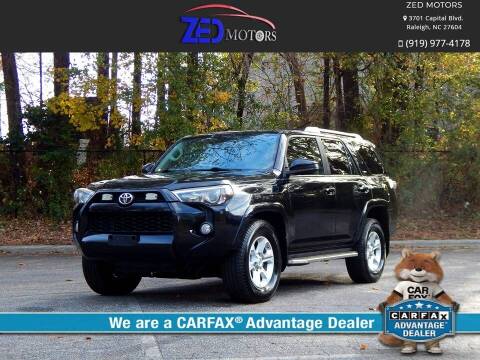 2017 Toyota 4Runner for sale at Zed Motors in Raleigh NC