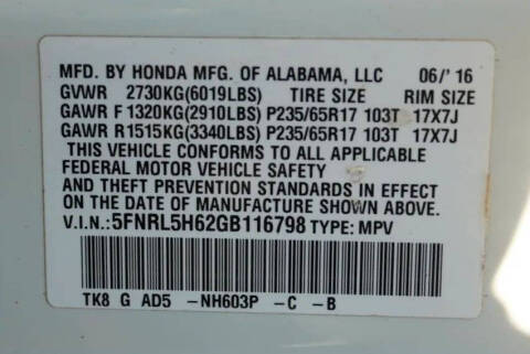2016 Honda Odyssey