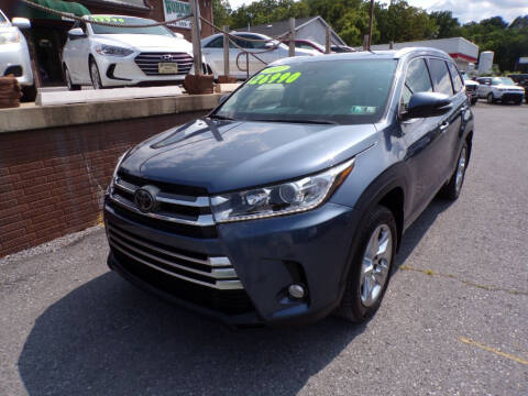 2017 Toyota Highlander for sale at WORKMAN AUTO INC in Bellefonte PA