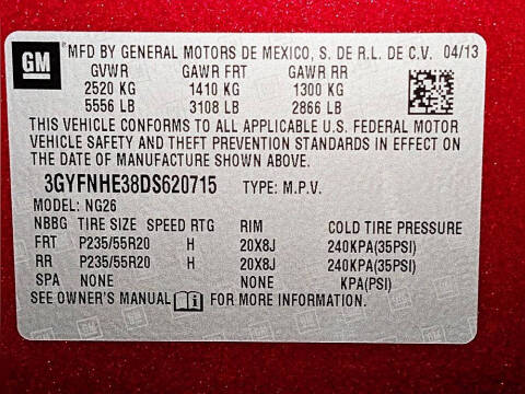 2013 Cadillac SRX Performance Collection