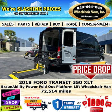 2018 Ford Transit for sale at Wheelchair Vans Inc in Laguna Hills CA