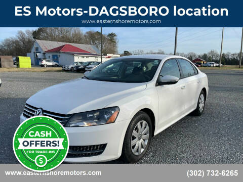 2012 Volkswagen Passat for sale at ES Motors-DAGSBORO location in Dagsboro DE