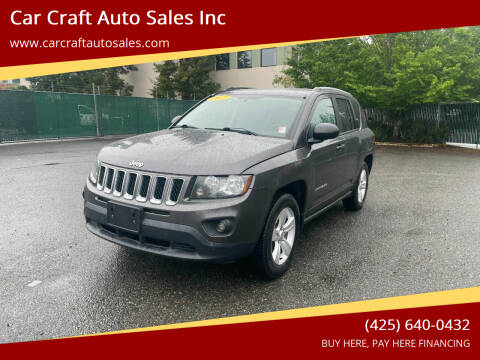 2015 Jeep Compass for sale at Car Craft Auto Sales Inc in Lynnwood WA