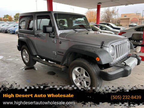 2014 Jeep Wrangler for sale at High Desert Auto Wholesale in Albuquerque NM