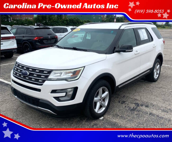 2016 Ford Explorer for sale at Carolina Pre-Owned Autos Inc in Durham NC