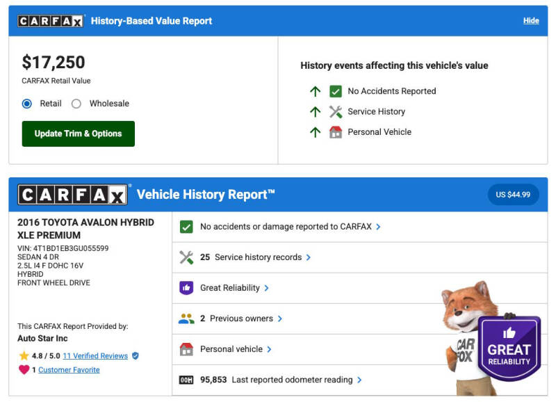 2016 Toyota Avalon Hybrid XLE Premium