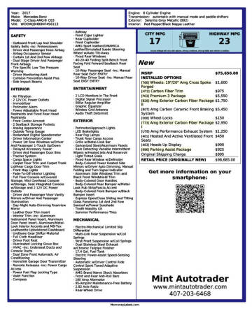 2017 Mercedes-Benz C-Class AMG C 63 S