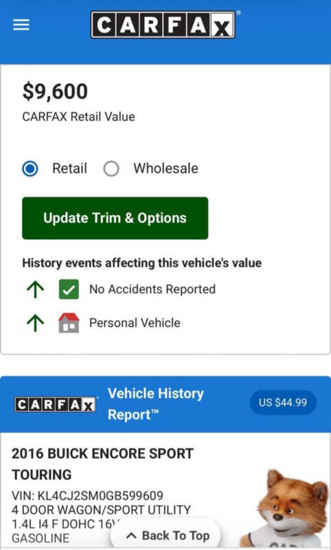 2016 Buick Encore Sport Touring