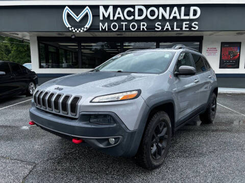 2016 Jeep Cherokee for sale at MacDonald Motor Sales in High Point NC