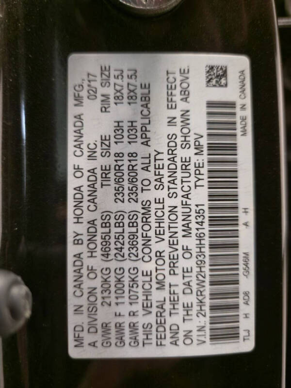 2017 Honda CR-V Touring