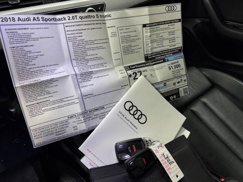 2018 Audi A5 Sportback 2.0T quattro Premium Plus