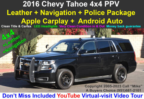 2016 Chevrolet Tahoe for sale at A Buyers Choice in Jurupa Valley CA