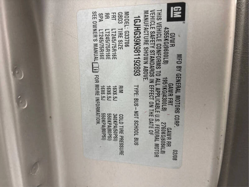 2008 GMC Savana LS 3500