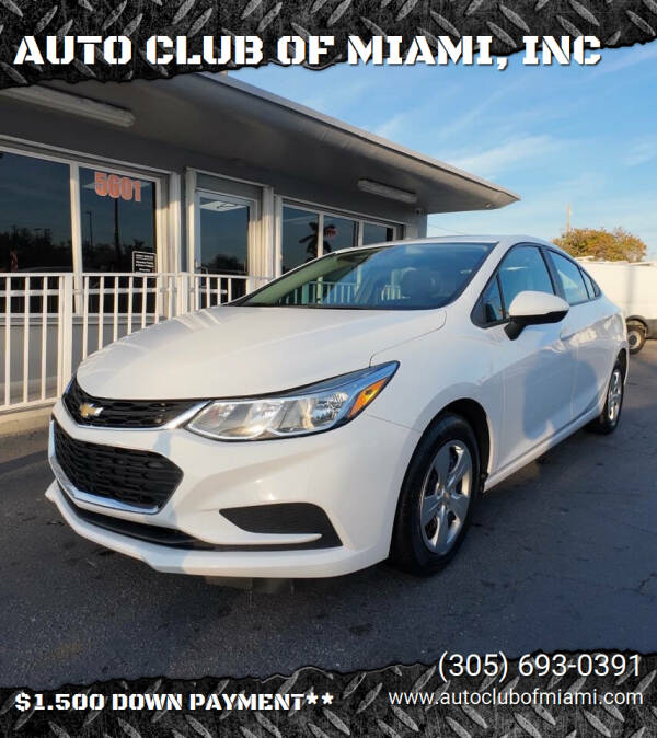 2017 Chevrolet Cruze for sale at AUTO CLUB OF MIAMI, INC in Miami FL