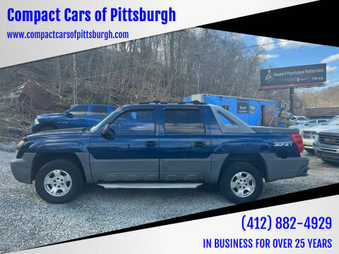 2002 Chevrolet Avalanche for sale at Compact Cars of Pittsburgh in Pittsburgh PA