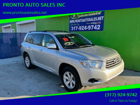 2010 Toyota Highlander for sale at PRONTO AUTO SALES INC in Indianapolis IN