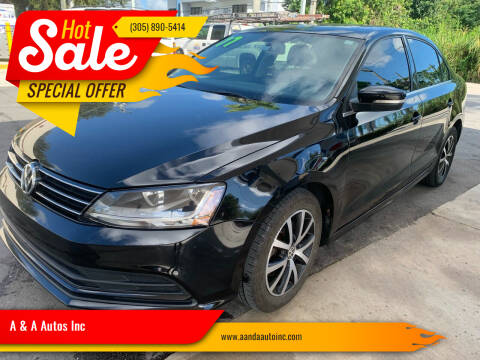 2017 Volkswagen Jetta for sale at A & A Autos Inc in Homestead FL