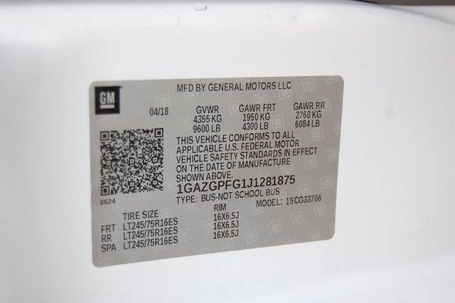 2018 Chevrolet Express LT 3500