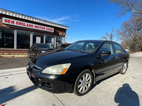 2007 Honda Accord for sale at New England Motor Cars in Springfield MA