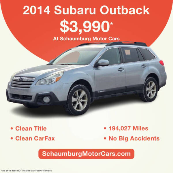 2014 Subaru Outback for sale at Schaumburg Motor Cars in Schaumburg IL