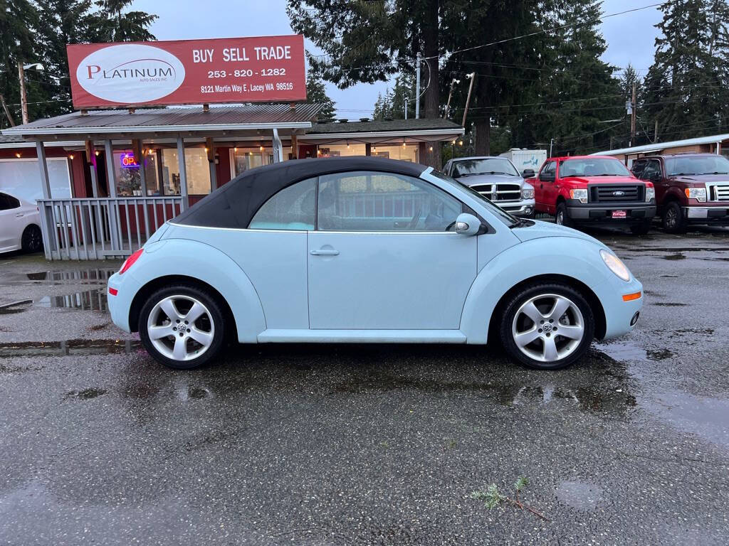 2006 Volkswagen New Beetle Convertible for sale at PLATINUM AUTO SALES INC in Lacey, WA