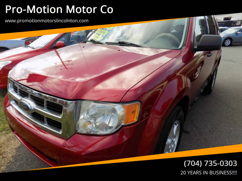 2009 Ford Escape for sale at Pro-Motion Motor Co in Lincolnton NC