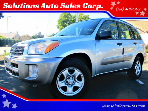 2003 Toyota RAV4 for sale at Solutions Auto Sales Corp. in Orange CA