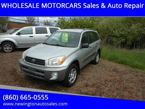 2003 Toyota RAV4 for sale at WHOLESALE MOTORCARS Sales & Auto Repair in Newington CT