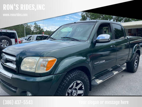 2005 Toyota Tundra for sale at RON'S RIDES,INC in Bunnell FL
