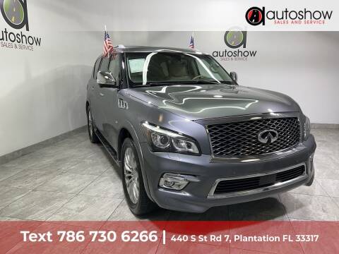 2016 Infiniti QX80 for sale at AUTOSHOW SALES & SERVICE in Plantation FL