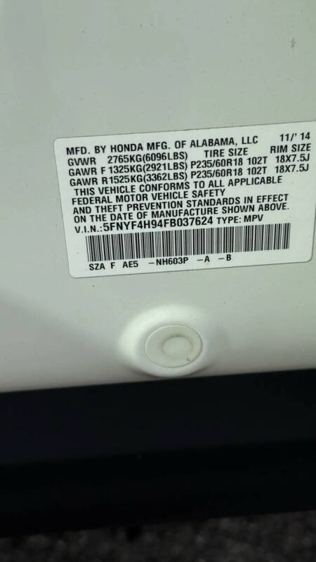 2015 Honda Pilot Touring