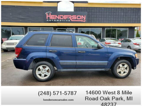 2006 Jeep Grand Cherokee for sale at Henderson Automotive, LLC in Oak Park MI