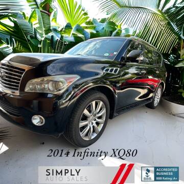 2014 Infiniti QX80 for sale at Simply Auto Sales in Palm Beach Gardens FL