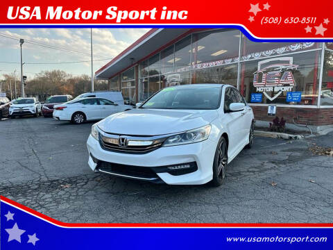 2016 Honda Accord for sale at USA Motor Sport inc in Marlborough MA