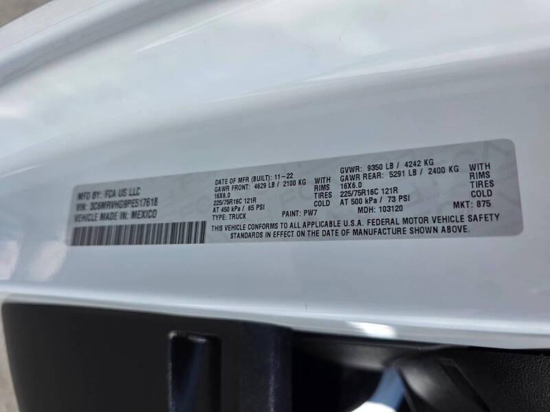 2023 RAM ProMaster 3500 159 WB