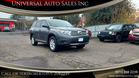2013 Toyota Highlander for sale at Universal Auto Sales Inc in Salem OR