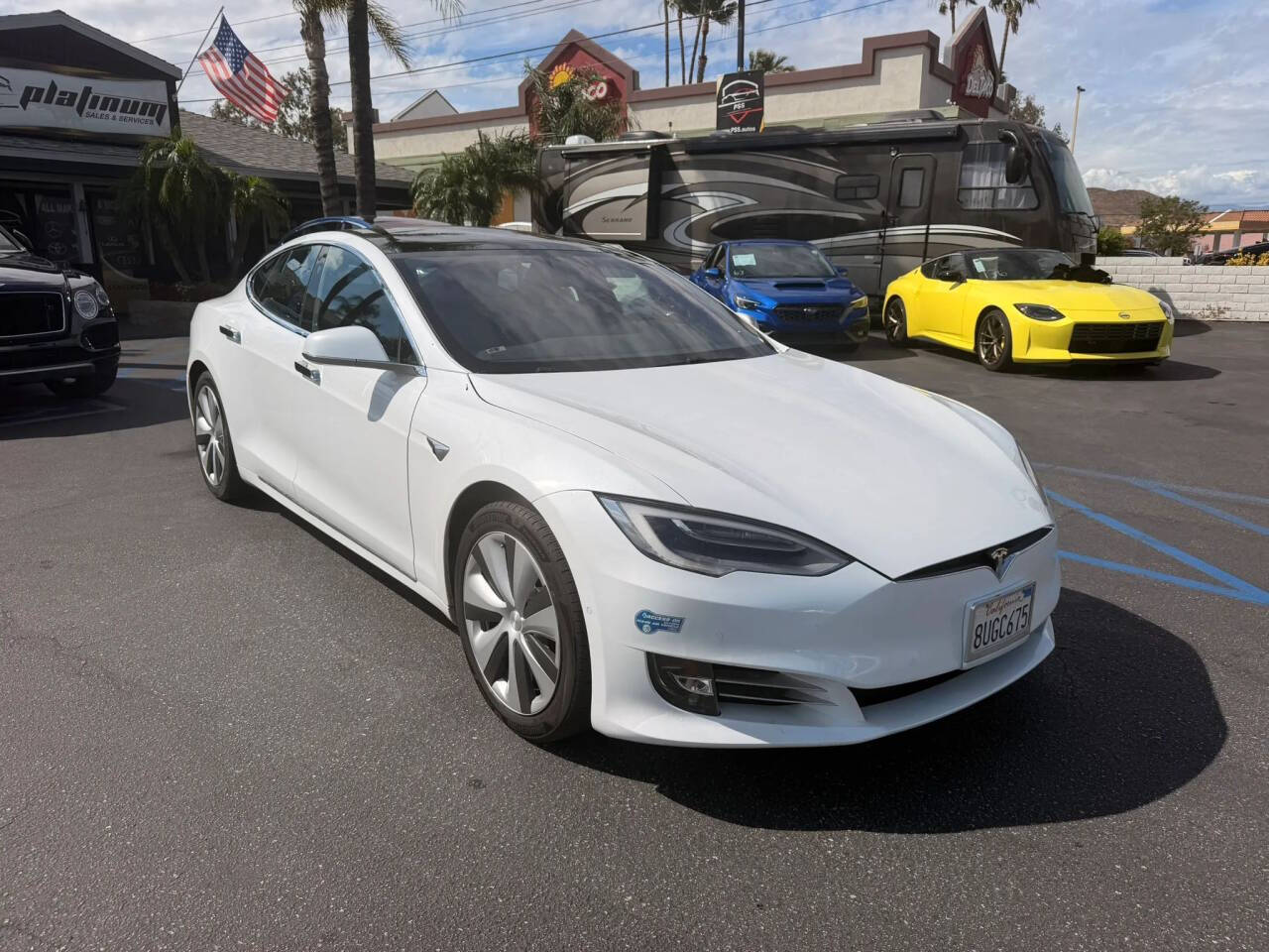 White 2021 Tesla Model S Long Range Plus AWD Long Range Plus 4dr Liftback 1