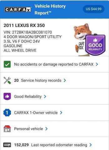2011 Lexus RX 350