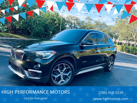 2016 BMW X1 for sale at HIGH PERFORMANCE MOTORS in Hollywood FL
