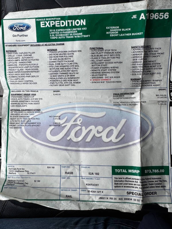 2018 Ford Expedition Limited