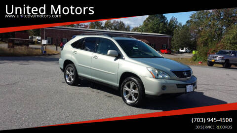 2006 Lexus RX 400h for sale at United Motors in Fredericksburg VA