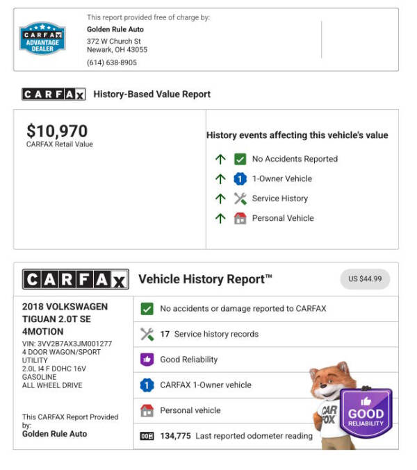 2018 Volkswagen Tiguan 2.0T SE 4Motion