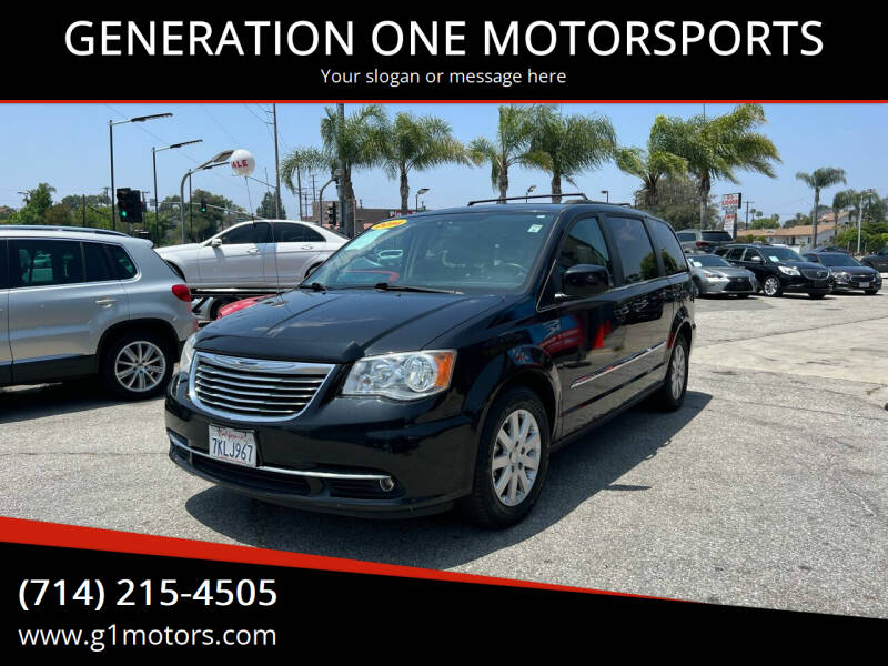 2014 Chrysler Town and Country for sale at GENERATION ONE MOTORSPORTS in La Habra CA