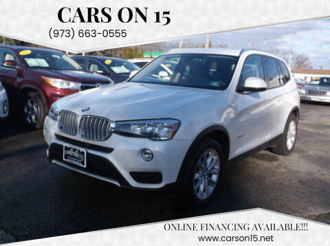 2016 BMW X3 for sale at Cars On 15 in Lake Hopatcong NJ