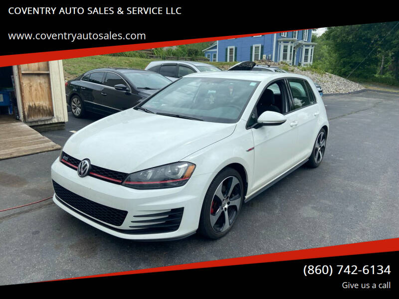 2016 Volkswagen Golf GTI for sale at COVENTRY AUTO SALES & SERVICE LLC in Coventry CT
