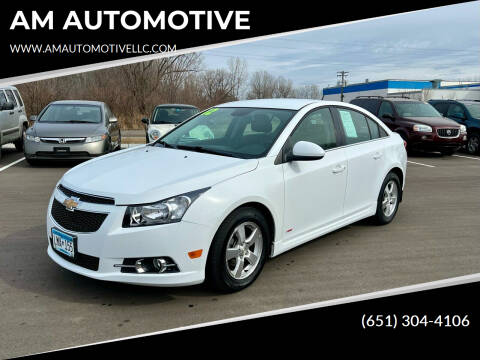 2012 Chevrolet Cruze for sale at AM AUTOMOTIVE in Forest Lake MN