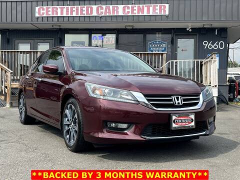 2015 Honda Accord for sale at CERTIFIED CAR CENTER in Fairfax VA