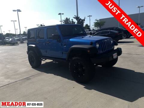 2015 Jeep Wrangler Unlimited for sale at Meador Dodge Chrysler Jeep RAM in Fort Worth TX
